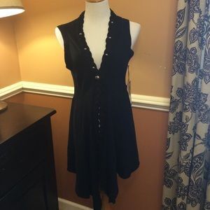 NWT Fylo black drape sweater vest